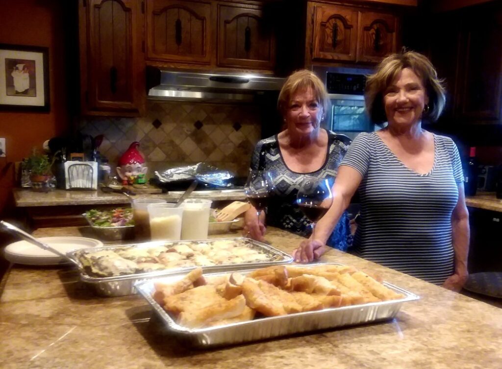 Donna Nunes and Evelyn Wilson at the event at Donna's home.